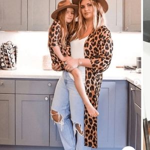 NWT women's leopard kimono